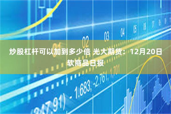炒股杠杆可以加到多少倍 光大期货：12月20日软商品日报