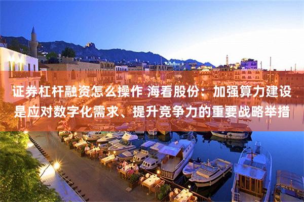 证券杠杆融资怎么操作 海看股份：加强算力建设是应对数字化需求、提升竞争力的重要战略举措