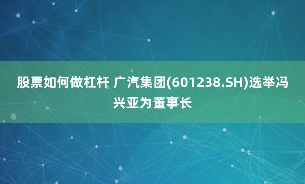 股票如何做杠杆 广汽集团(601238.SH)选举冯兴亚为董事长