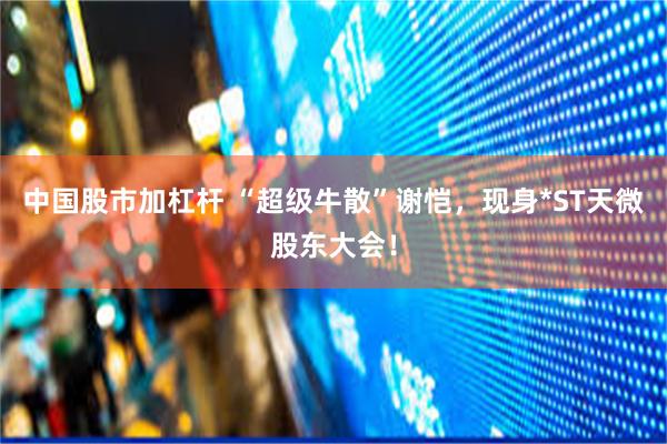 中国股市加杠杆 “超级牛散”谢恺，现身*ST天微股东大会！