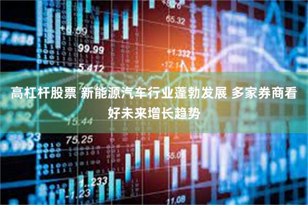 高杠杆股票 新能源汽车行业蓬勃发展 多家券商看好未来增长趋势