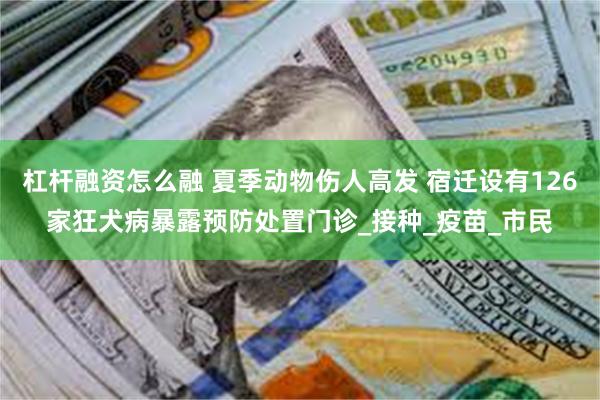 杠杆融资怎么融 夏季动物伤人高发 宿迁设有126家狂犬病暴露预防处置门诊_接种_疫苗_市民