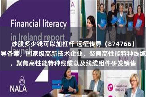 炒股多少钱可以加杠杆 远征传导(874766):北交所上市已完成辅导备案,国家级高新技术企业,聚焦高性能特种线缆以及线缆组件研发销售